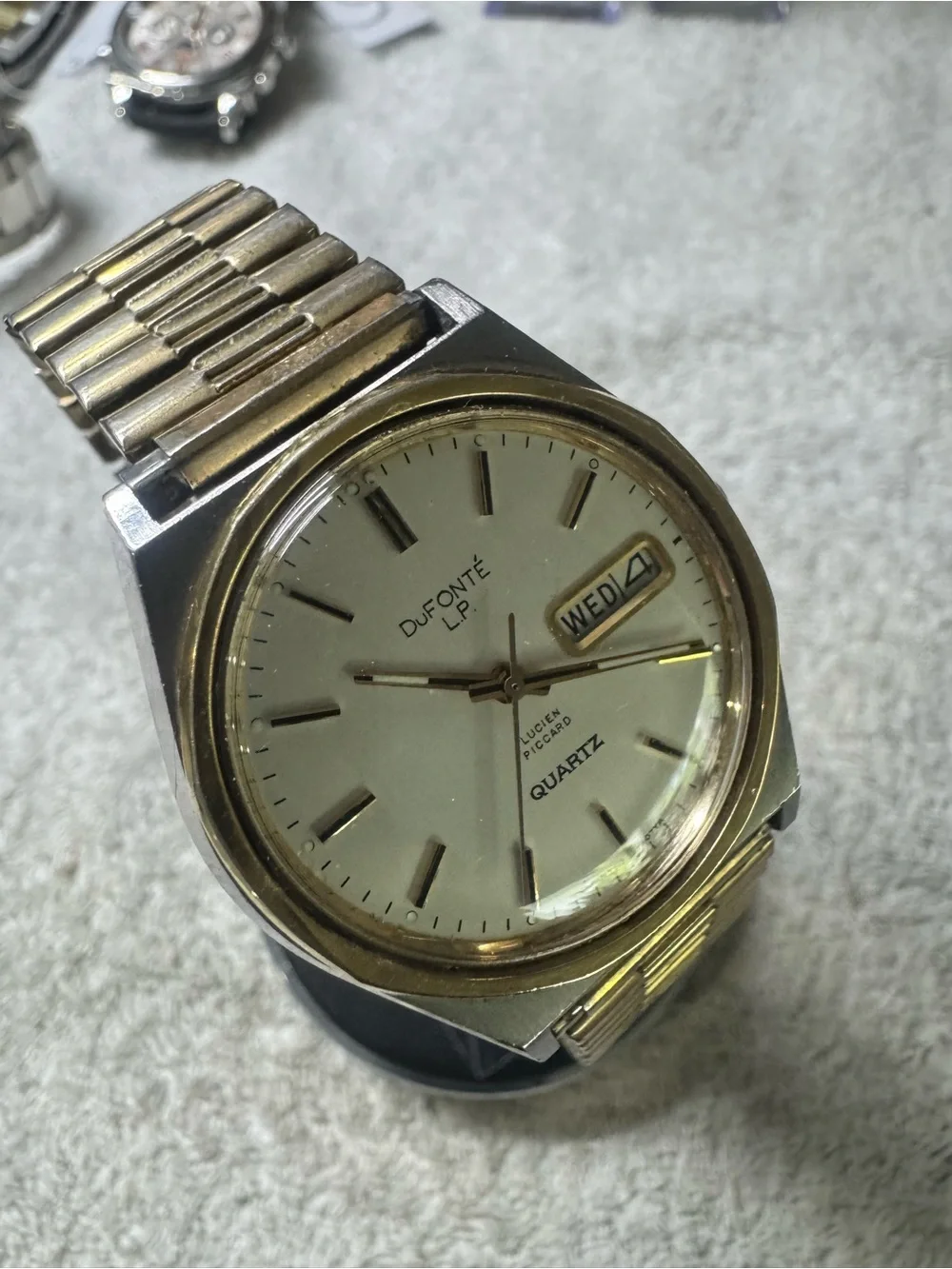 Men's Gold & Silver Tone Quartz Watch - Day/Date